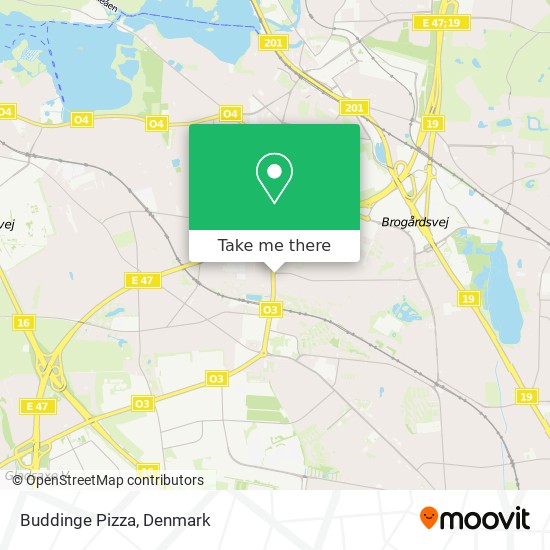 Buddinge Pizza map