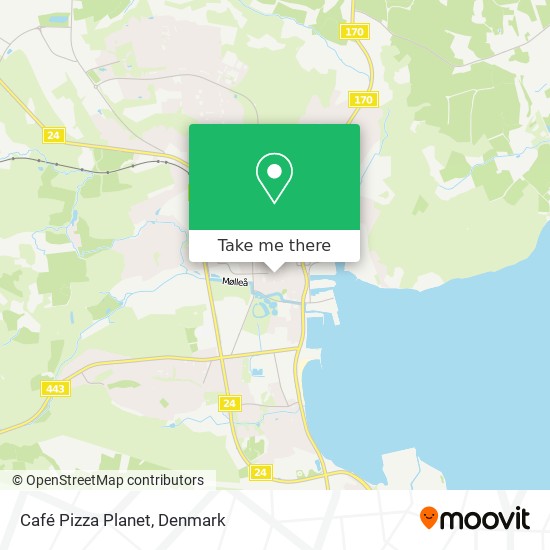 Café Pizza Planet map