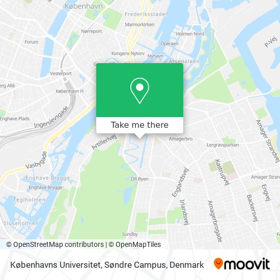 Københavns Universitet, Søndre Campus map