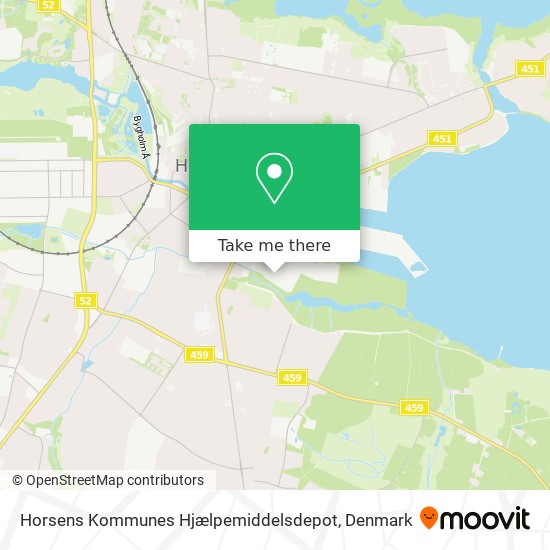 Horsens Kommunes Hjælpemiddelsdepot map