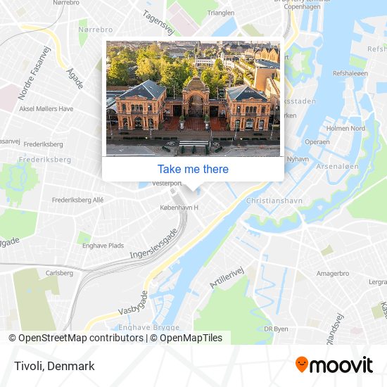 How to get to Tivoli in København by bus, train or metro?