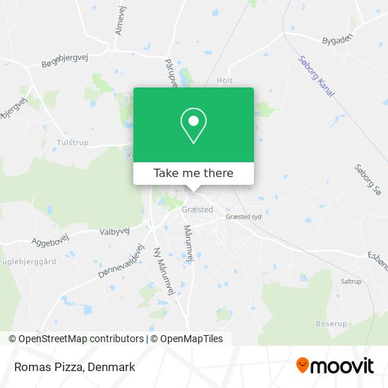 Romas Pizza map