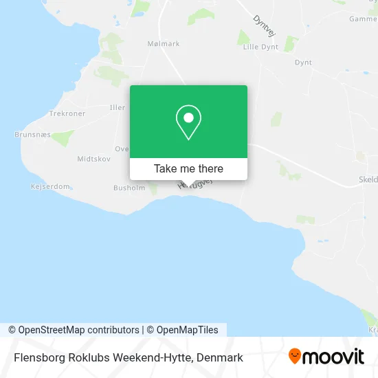Flensborg Roklubs Weekend-Hytte map