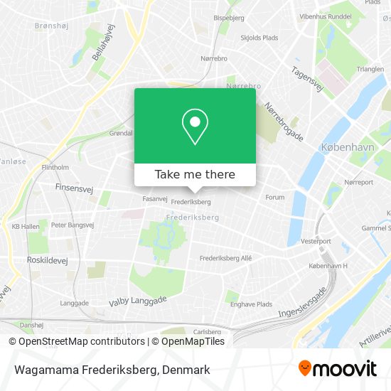 Wagamama Frederiksberg map