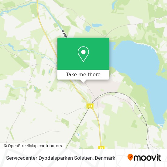 Servicecenter Dybdalsparken Solstien map