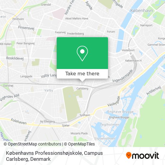Københavns Professionshøjskole, Campus Carlsberg map