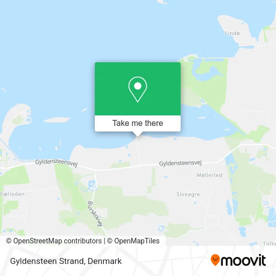 Gyldensteen Strand map