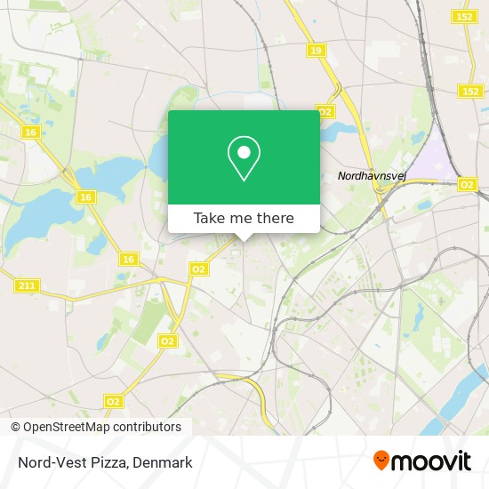Nord-Vest Pizza map