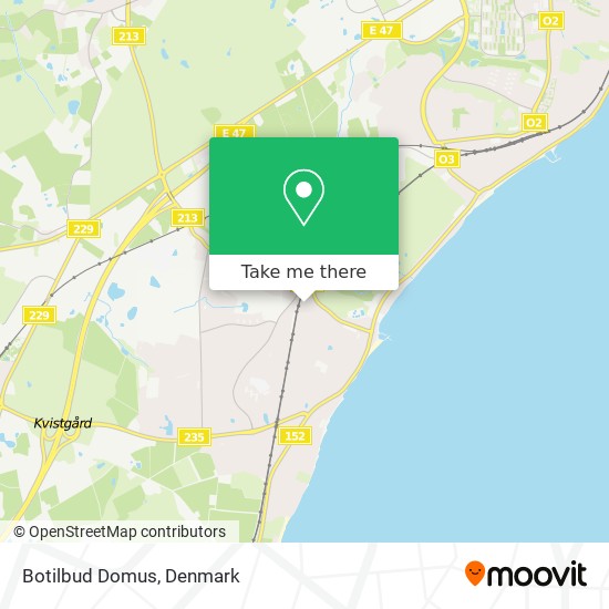 Botilbud Domus map