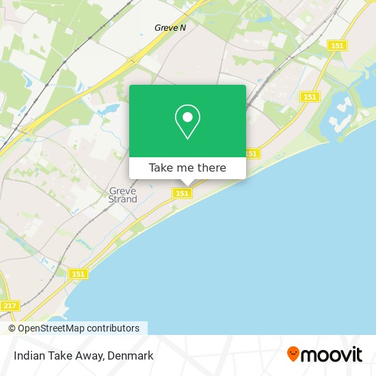 Indian Take Away map