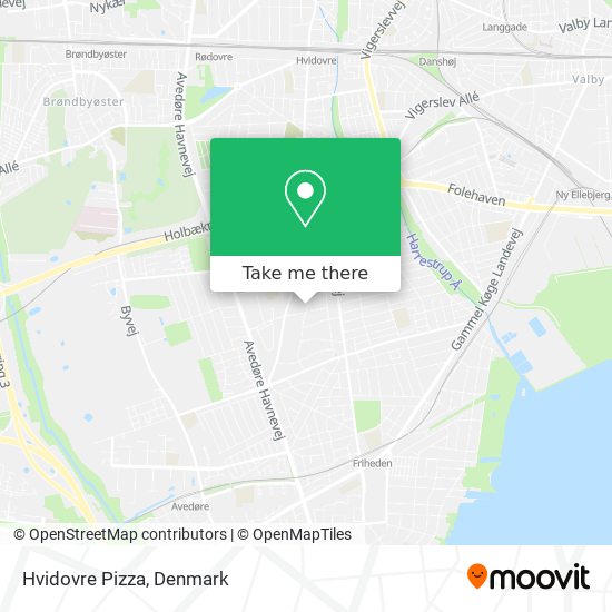 Hvidovre Pizza map