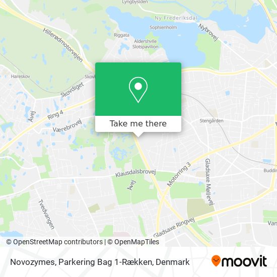 Novozymes, Parkering Bag 1-Rækken map