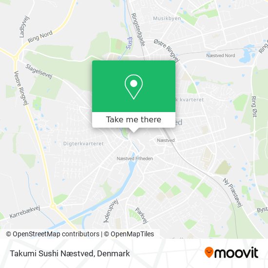 Takumi Sushi Næstved map