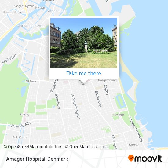 Amager Hospital map