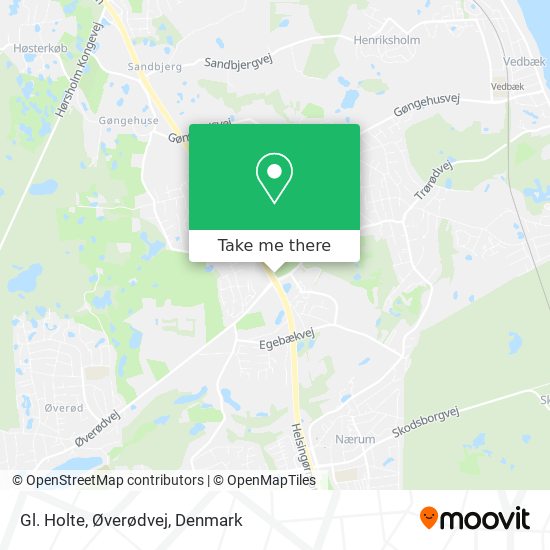 Gl. Holte, Øverødvej map