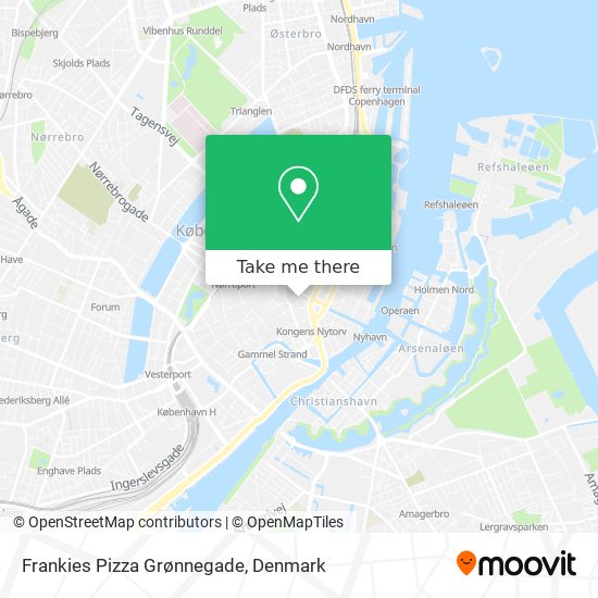 Frankies Pizza Grønnegade map