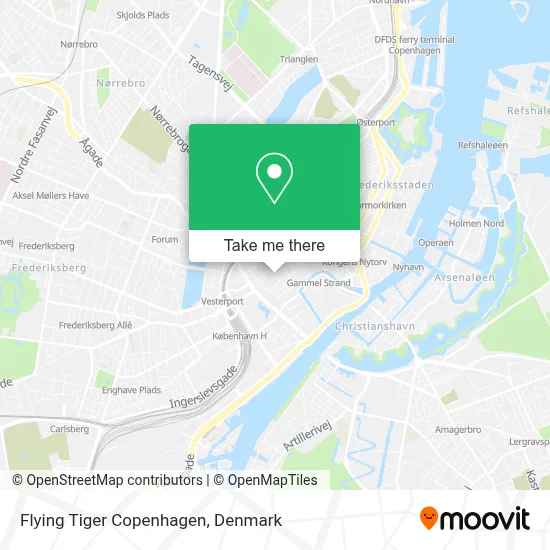 Flying Tiger Copenhagen map