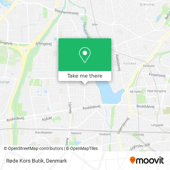 Røde Kors Butik map