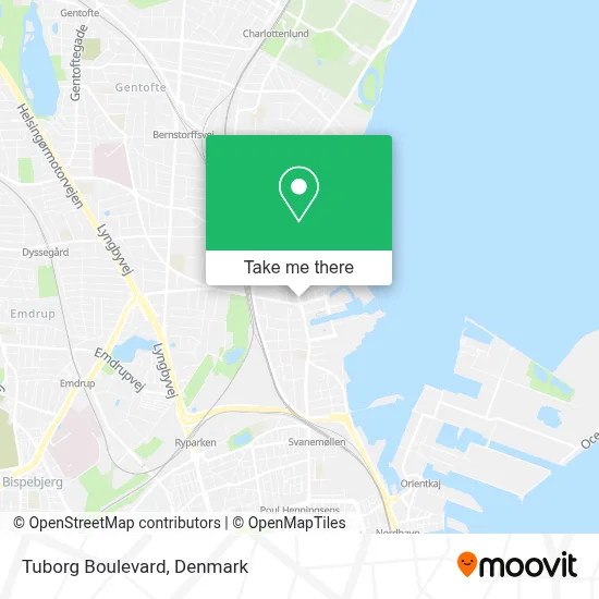 Tuborg Boulevard map