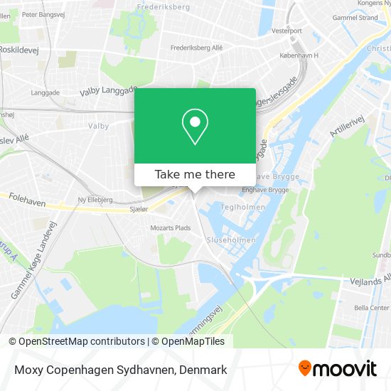 Moxy Copenhagen Sydhavnen map