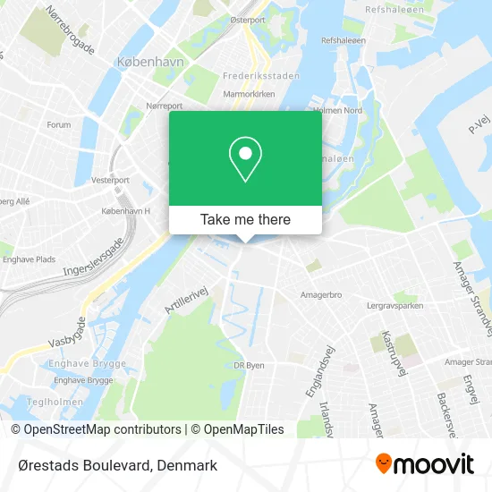 Ørestads Boulevard map