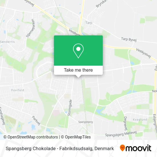 Spangsberg Chokolade - Fabrikdsudsalg map