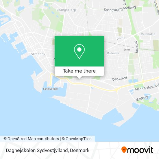 Daghøjskolen Sydvestjylland map