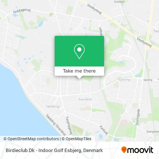 Birdieclub.Dk - Indoor Golf Esbjerg map