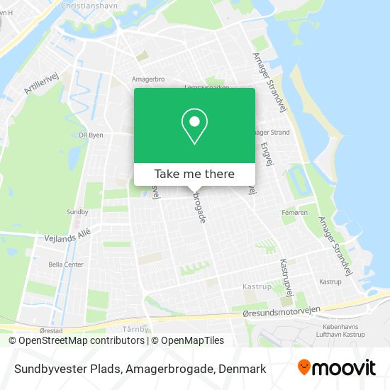 Sundbyvester Plads, Amagerbrogade map
