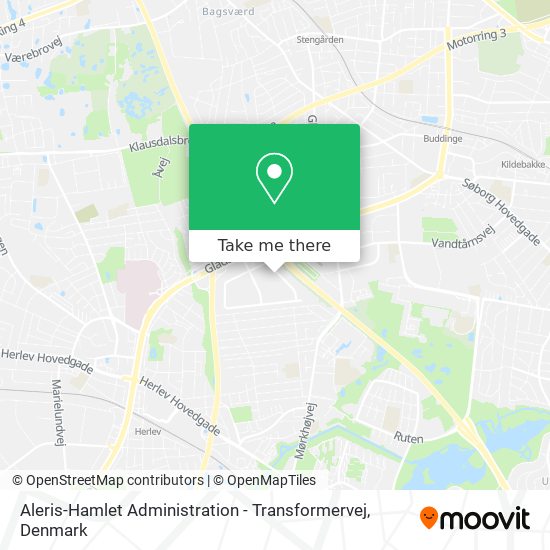 Aleris-Hamlet Administration - Transformervej map