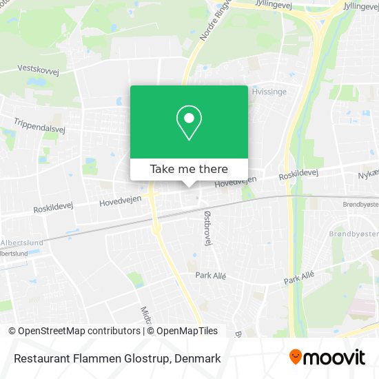 Restaurant Flammen Glostrup map