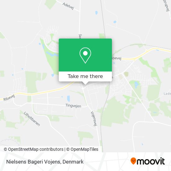 Nielsens Bageri Vojens map