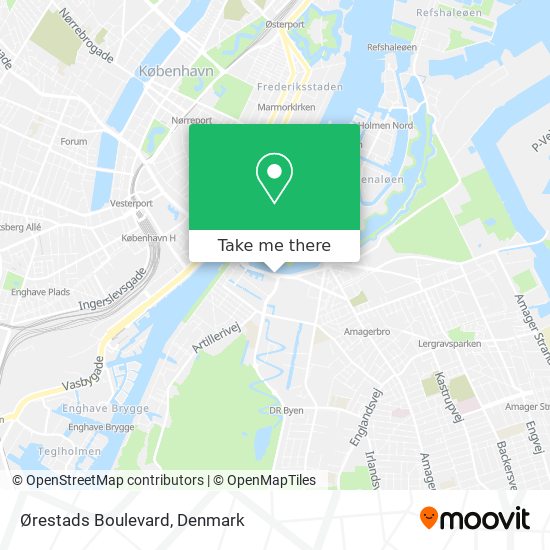Ørestads Boulevard map