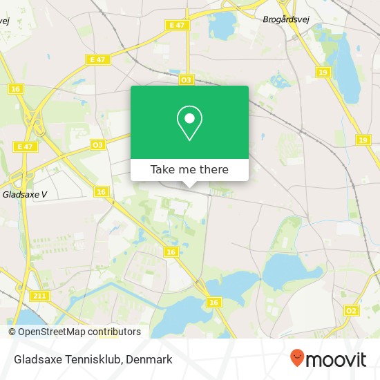 Gladsaxe Tennisklub map