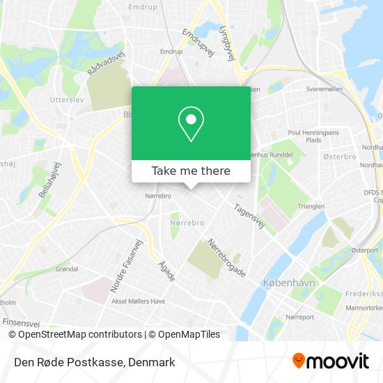 How to get to Den Røde Postkasse København by Bus, or Metro?