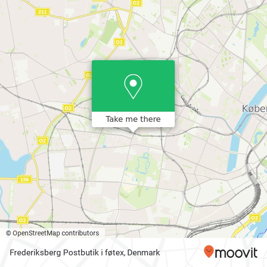 Frederiksberg Postbutik i føtex map