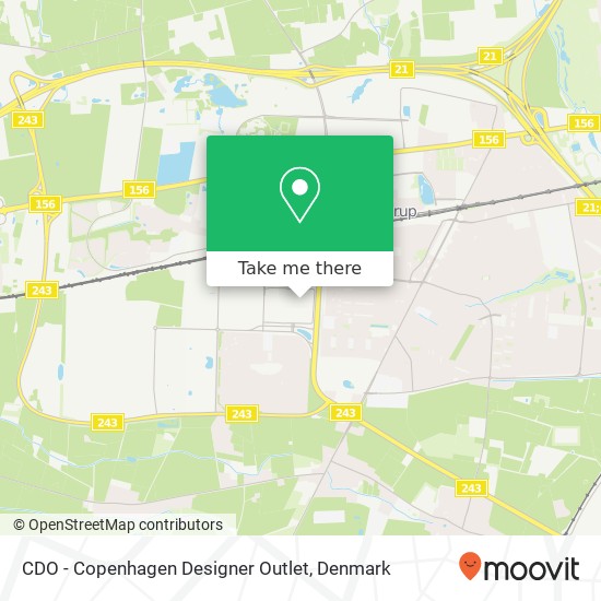 CDO - Copenhagen Designer Outlet map