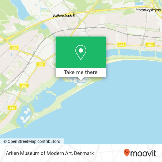 Arken Museum of Modern Art map