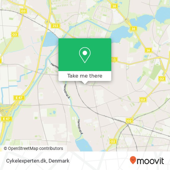 Cykelexperten.dk map