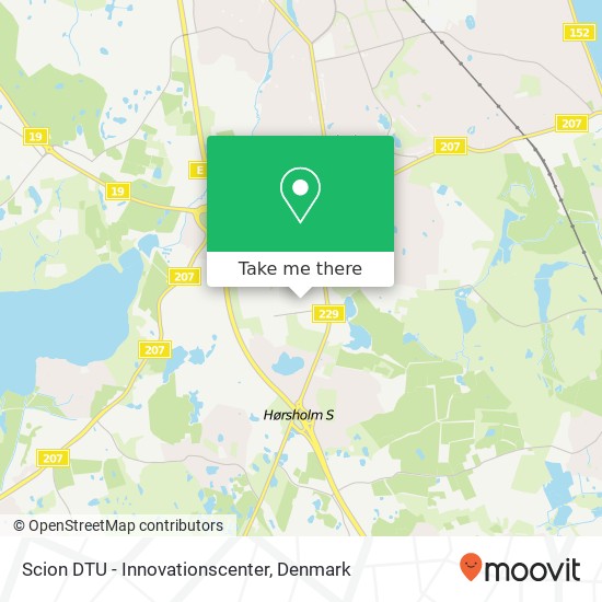 Scion DTU - Innovationscenter map