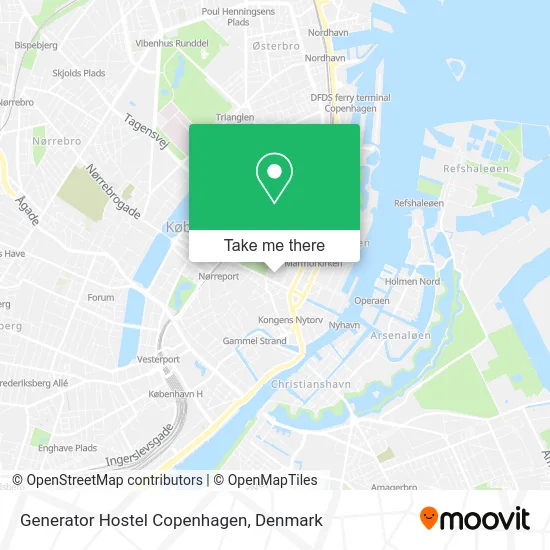 Generator Hostel Copenhagen map