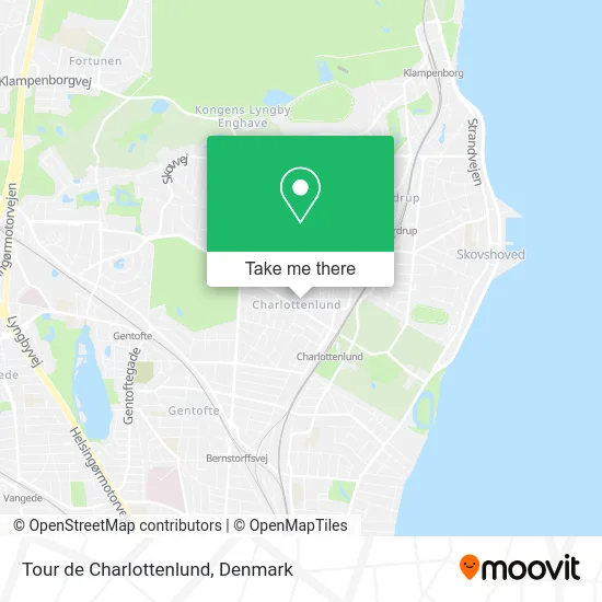 Tour de Charlottenlund map