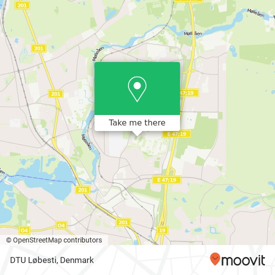 DTU Løbesti map