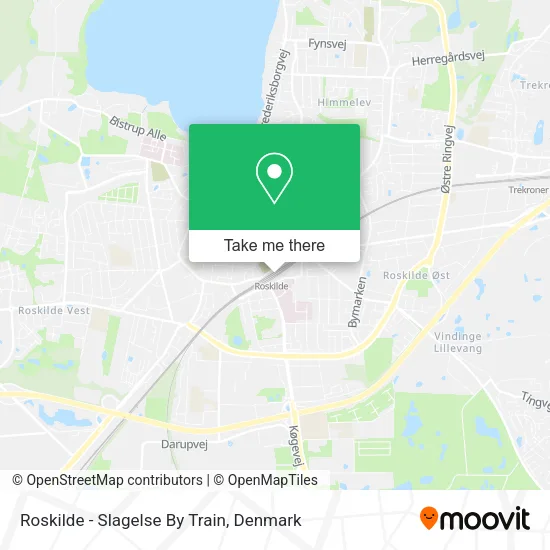 Roskilde - Slagelse By Train map