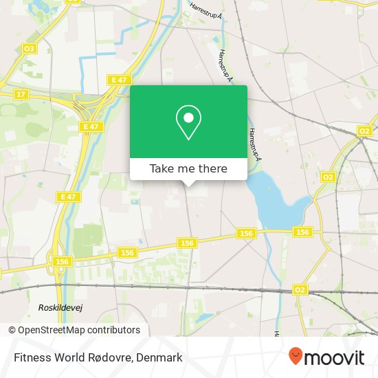 Fitness World Rødovre map