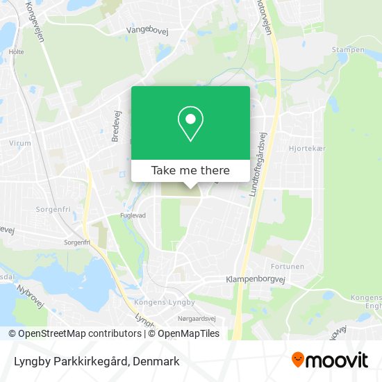 Lyngby Parkkirkegård map