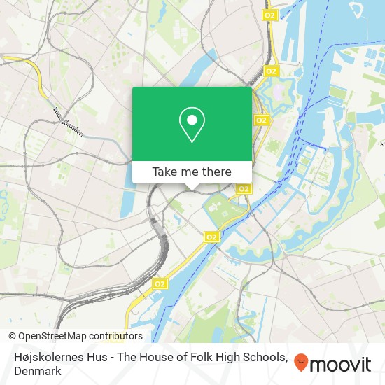 Højskolernes Hus - The House of Folk High Schools map