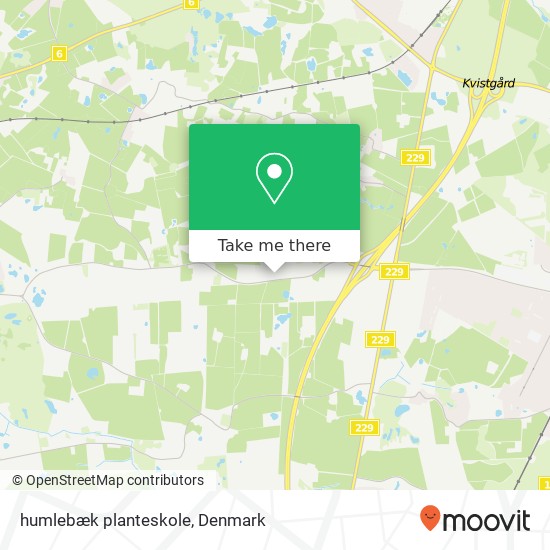 humlebæk planteskole map