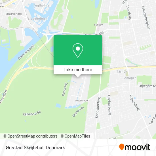 Ørestad Skøjtehal map