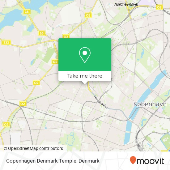 Copenhagen Denmark Temple map